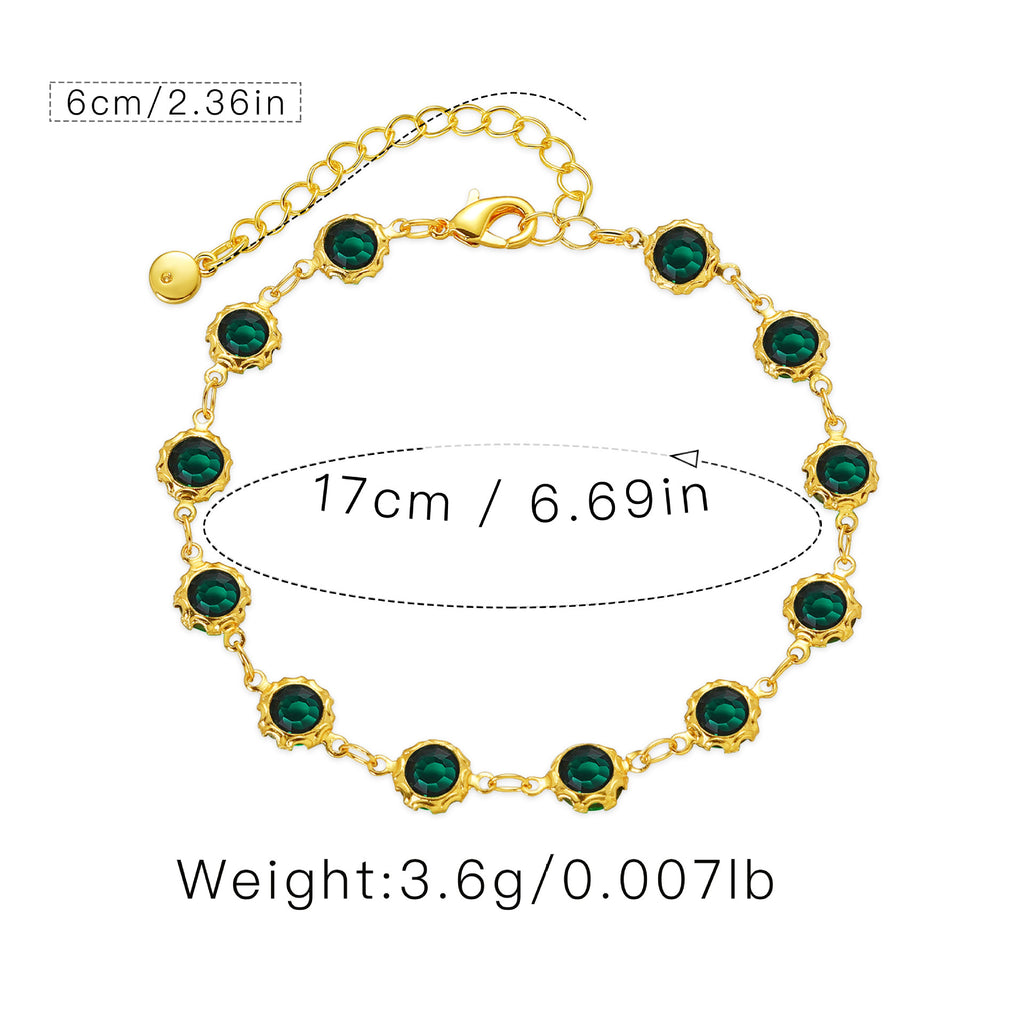 Retro-style Copper-plated 18K Gold French Bracelet
