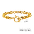 Fashionable Stainless Steel Round Pearl Chain Bracelet