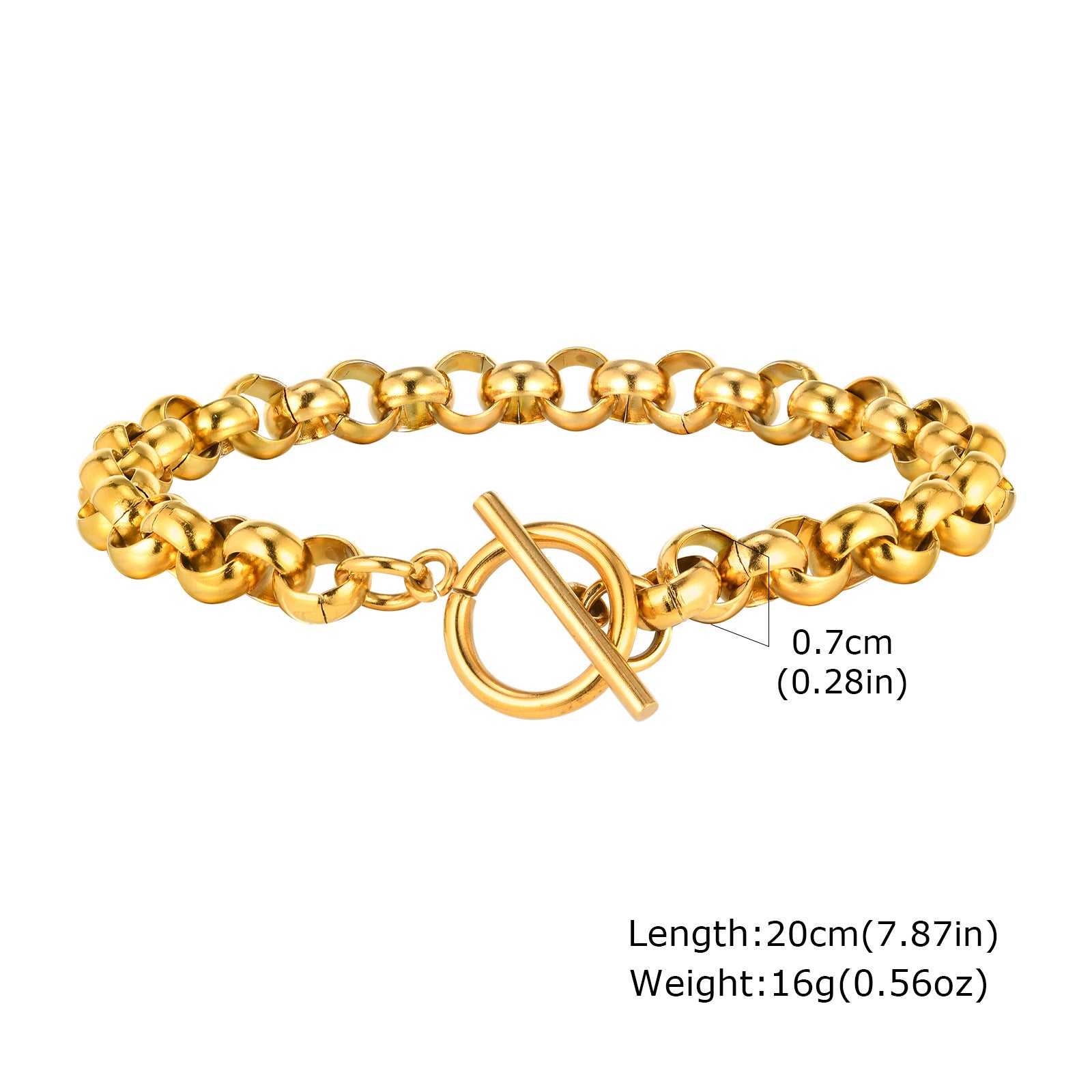 Fashionable Stainless Steel Round Pearl Chain Bracelet