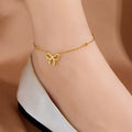 Titanium Steel Non Fading Cute Hollow Bow Pendant Necklace