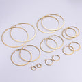 Titanium Steel Flattened Ear Wire Clip Earrings For Women