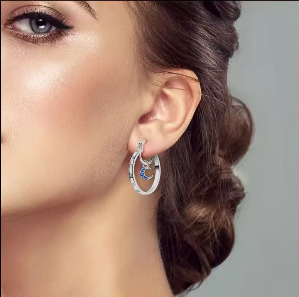 New European And American-style Double-layer Earrings For Women